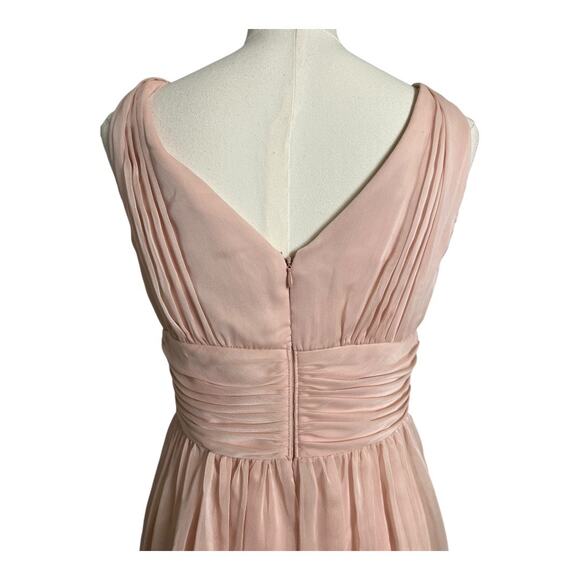 Adrianna Papell Pink Gathered Cocktail Dress Party Semi Formal Evening 8 - Picture 8 of 8